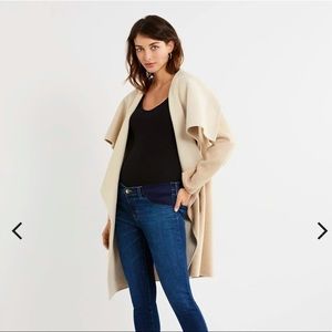 BCBGMAXAZRIA Brinley Drape Front Maternity Coat